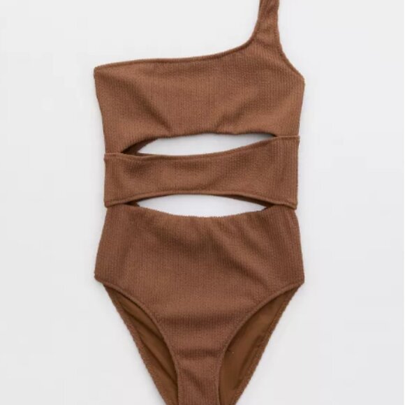 NWT Aerie Crinkle Cut Full Coverage One Piece Swimsuit - Picture 3 of 6